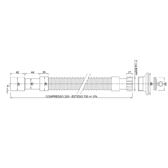 SIFONE PLA EST 1.1/4X32-40