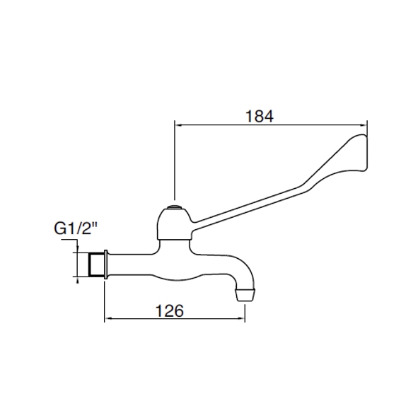 RUBINETTO LEVA LUNGA MURO 