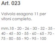 VALVOLE ESA X VITONI 11X18
