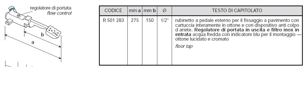 RUBINETTO PEDALE A PAVIM  