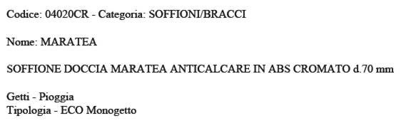 SOFFIONE MARATEA MONOJET  