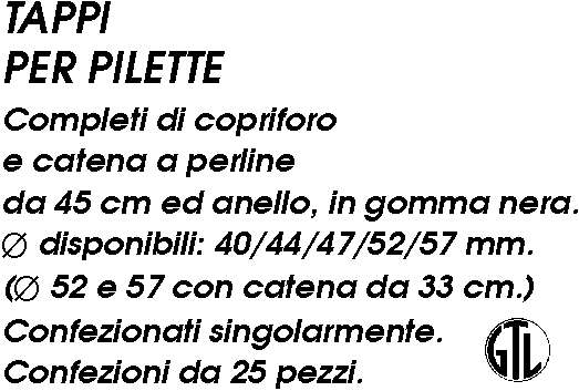 TAPPO COMPLETO diametro  47 NERO  