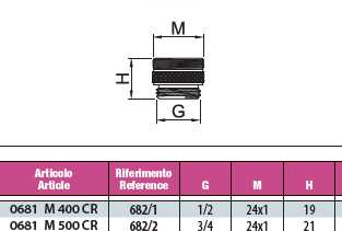 RIDUZ AERATORE M24/1XM1/2"