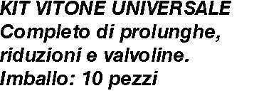 KIT VITONE UNIVERSALE     