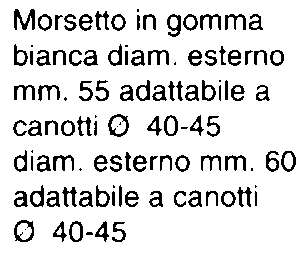 MORSETTO WC BIANCO 55 x 40