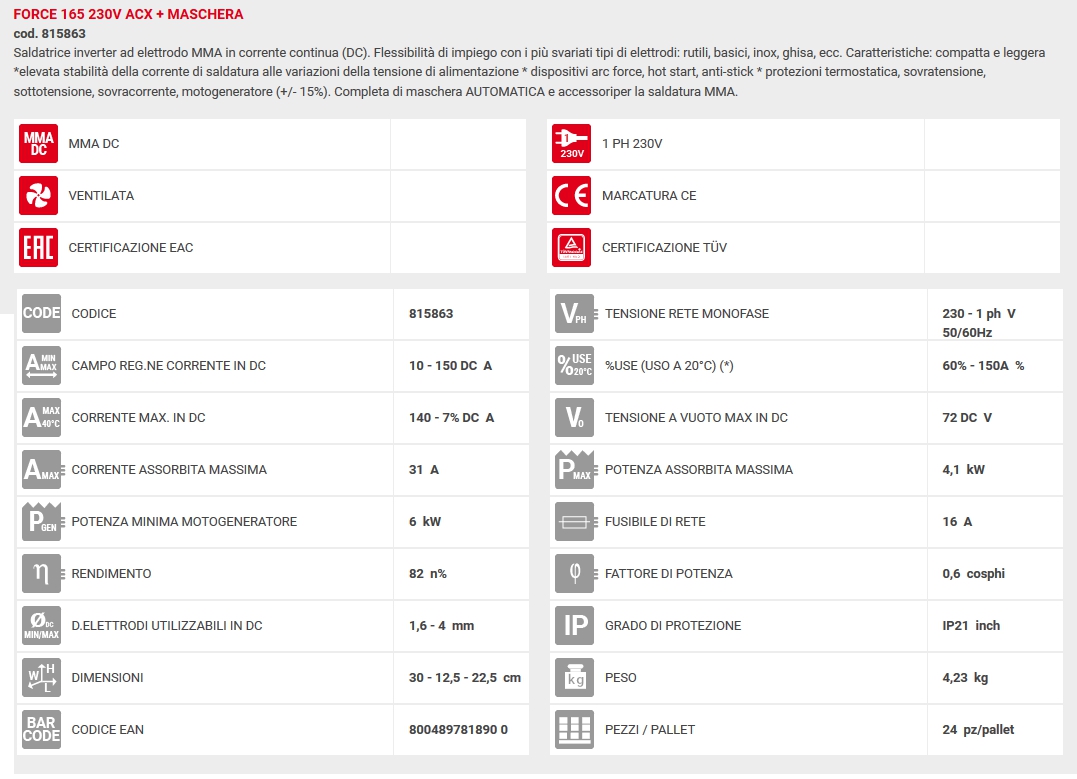 SALD FORCE 165 C/MASC CR L
