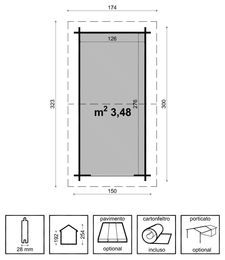 CASETTA LUCIA CM. 150X300