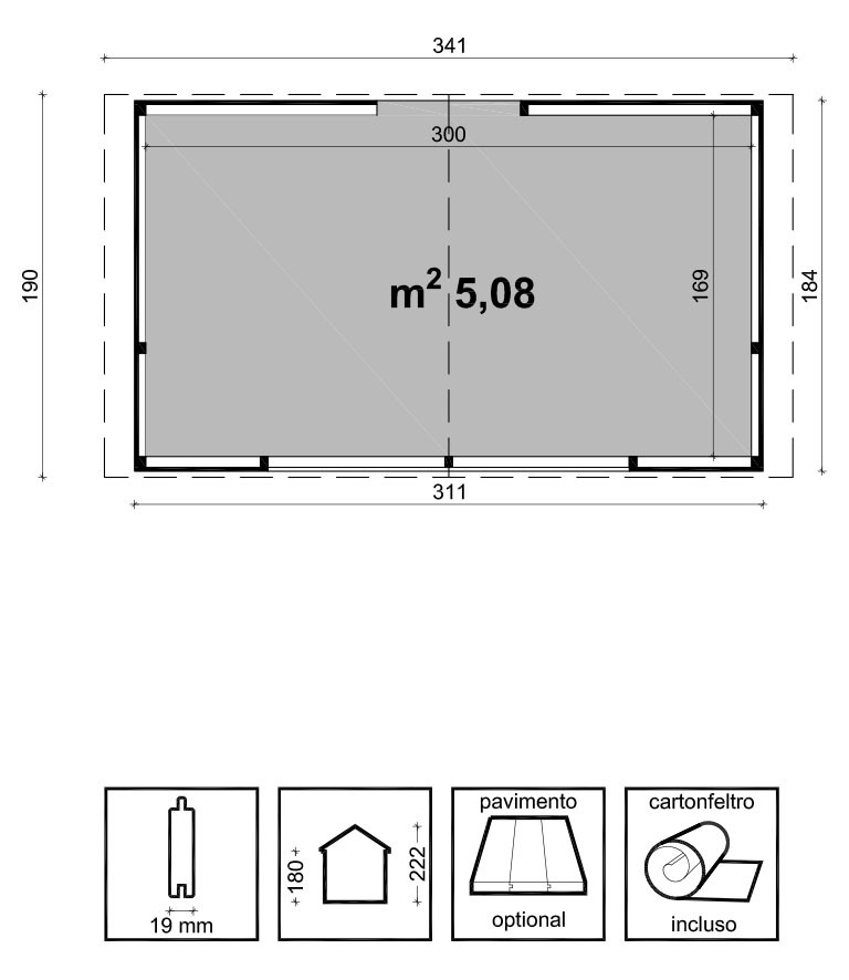 CHIOSCO RIO CM. 310X180