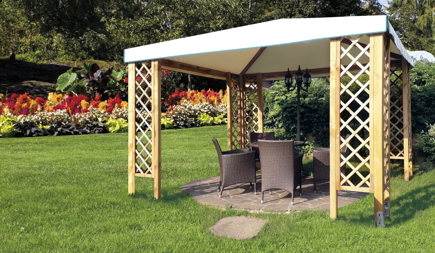 GAZEBO CAPRI 360X360 CON GRIGLIATI