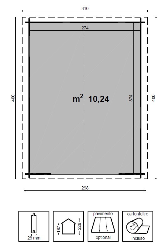 CASETTA DIANA CM 300x400