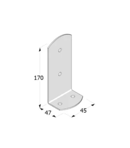 STAFFA AD L PER PILASTRI