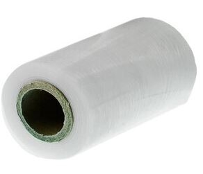 Film estensibile per imballo manuale, altezza H125MM, spessore 23 my, GRAMMI 350 trasparente.