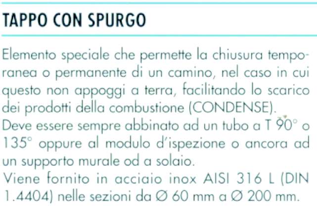 TAPPO CON SPURGO  80      