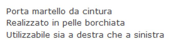 PORTA MARTELLO IN CUOIO   