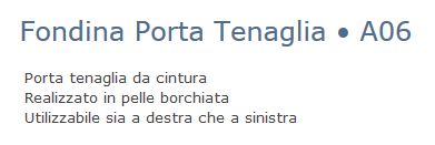 PORTA TENAGLIA IN CUOIO   