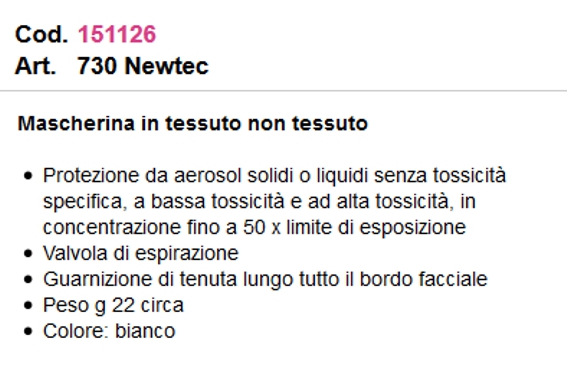 MASCHERINA C/VALVOLA FFP3 