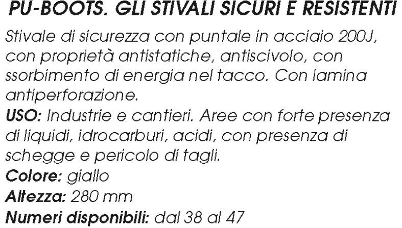 STIVALE PVC S5 TG.46 GIALL