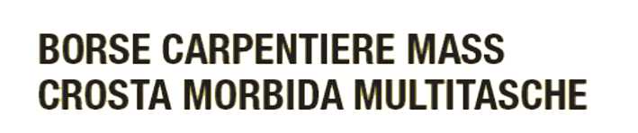 BORSA CARPENT MORBID C/CIN