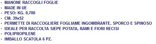 MANONE RACCOGLIFOGLIE COPP