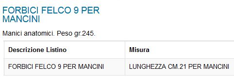 FORBICE FELCO N.9 MANCINI 