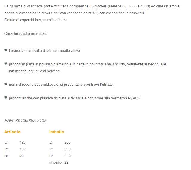 VASCHET.C/DIV.PL120X100X28