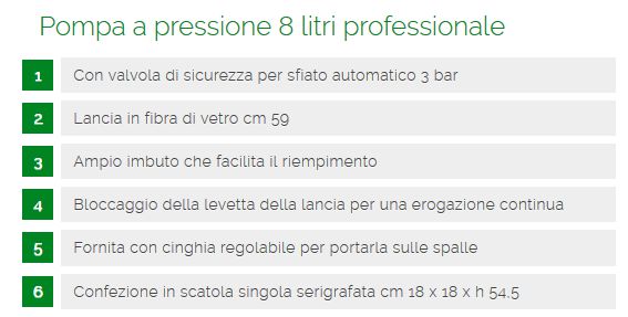 POMPA A PRESS PROF 8 LT   