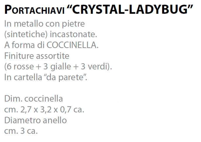 P/CHIAVI COCCINELLE   12PZ