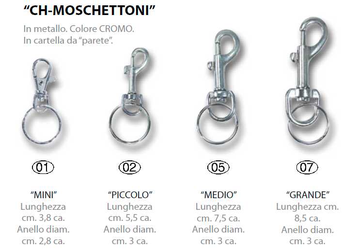 P/CHIAVI SCATTO 3,8CM 12PZ