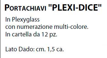 P/CHIAVI DADO PLEXI    12P