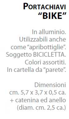 P/CHIAVI BIKE COLOR   12PZ