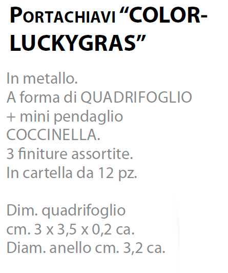 P/CHIAVI QUADRIFOGLIO 12PZ