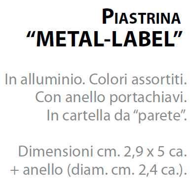 P/CHIAVI PIASTRINA    12PZ