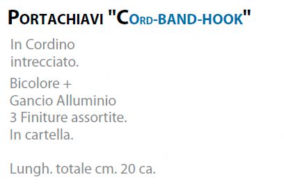 P/CHIAVI CORDA C/GANC  6PZ