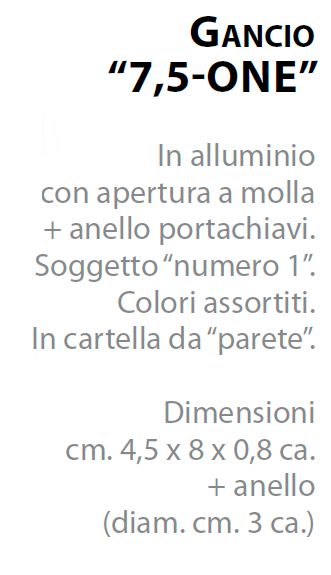 P/CHIAVI GANCIO ONE   12PZ