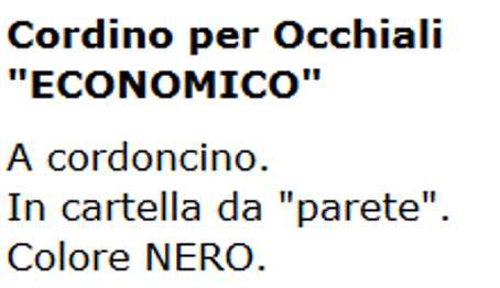 CORDINO OCCHIALI 76cm 12PZ