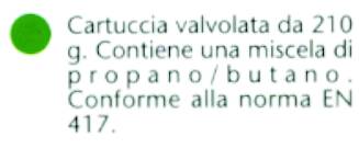 CARTU GAS C/VALV 230G 7/16