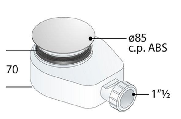PIL SIF DOCCIA diametro 60 RIB H70