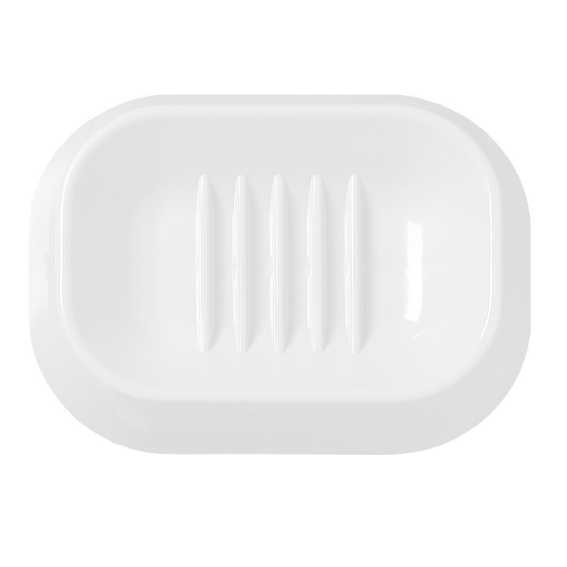 PORTA SAPONE OVALE BIANCO 