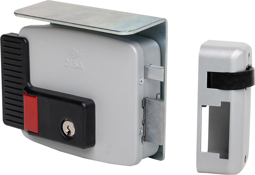 ELETTROSERRATURA CON PULSANTE VERNICIATA GRIGIA X CANCELLO 11731.70.2.N7 CISA