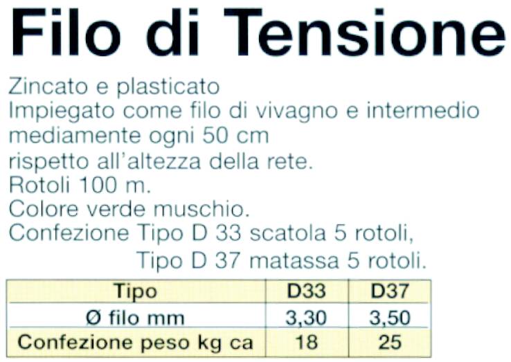 FILO PL TENS D37 100m diametro 3,5