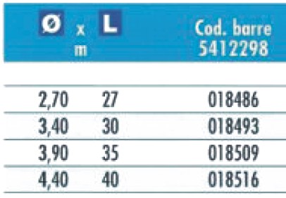 CAMBRETTE  diametro 3,5x30MM 5KG  