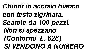 CHIODI ACC TTB BIANCO TZ30