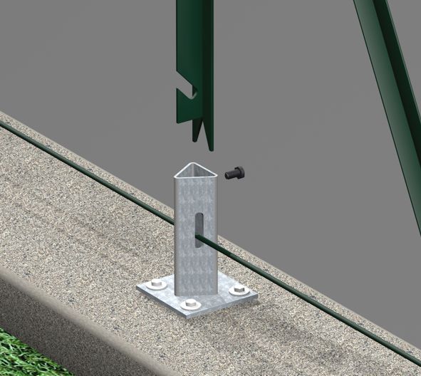 SUPPORTO PALO T30 ZINCATO 