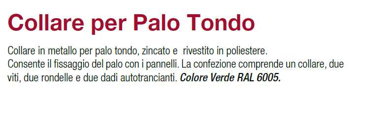 COLLARE X PALO TONDO diametro 38  