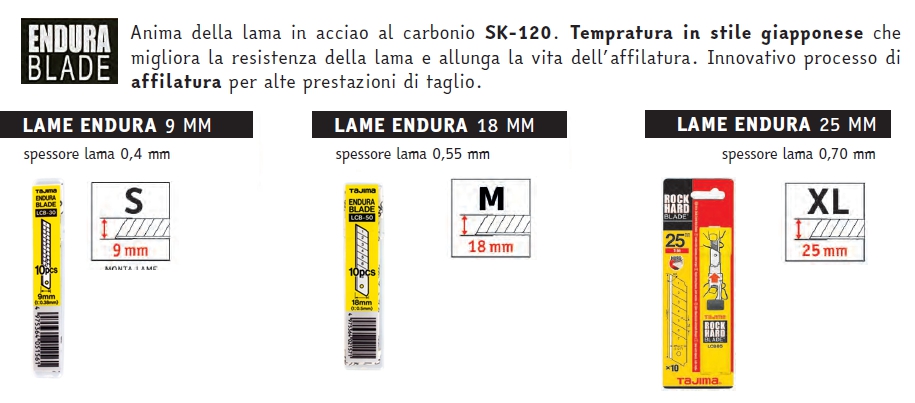 LAME CUTTER ENDURA 9mm 10P
