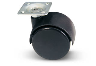 RUOTA NYLON GIREV NERA diametro 30