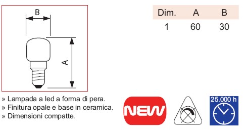 LAMPADA CAPPA LED E14 1.5W