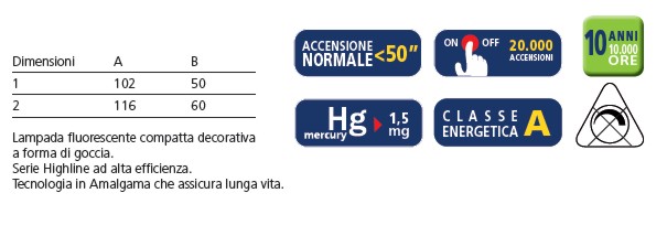 LAMP GOCCIA OPAL E27 11W C