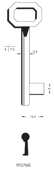 CHIAVE PP27MS | 6P1S      