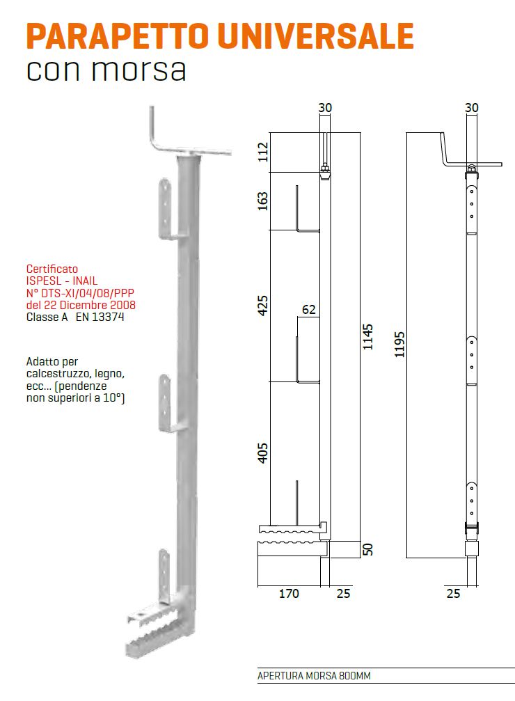 PARAPETTO PROV UNIV ZINCAT
